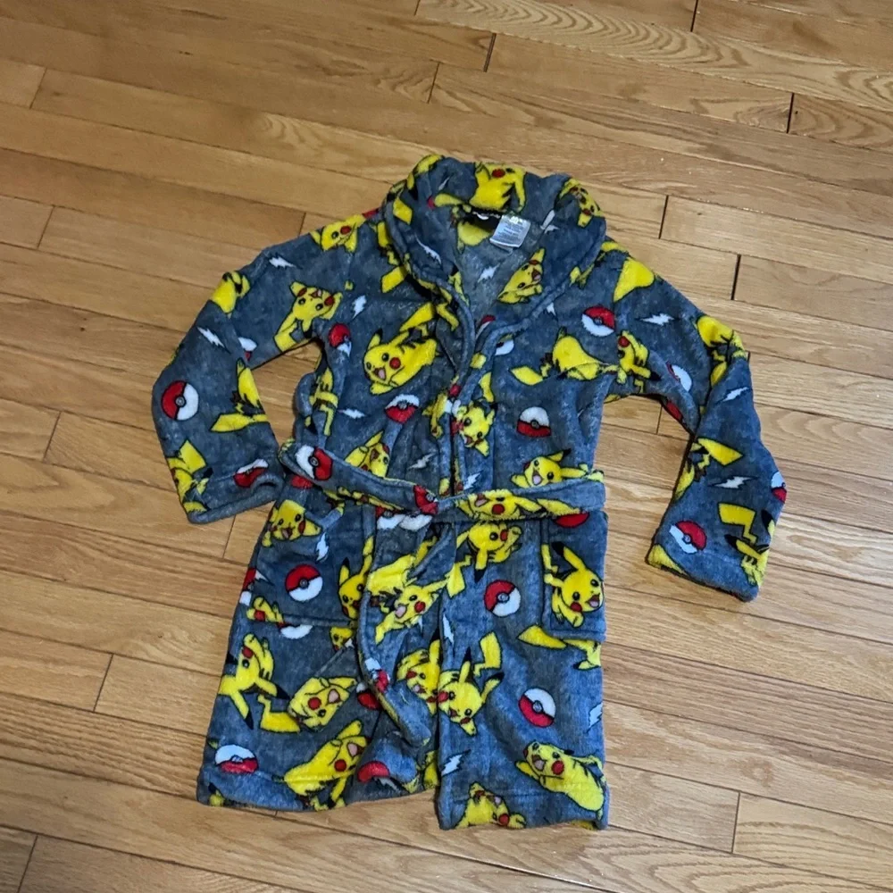 Pikachu Kids Pajamas - Gray and Yellow